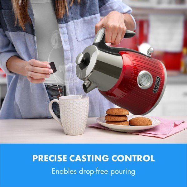 Červená rychlovarná konvice Klarstein Cancan-image-4