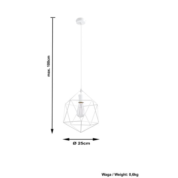Bílé závěsné svítidlo Sollux Donato-image-4