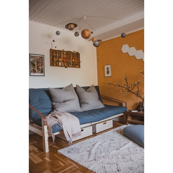 Manšestrová rozkládací pohovka v hořčicovohnědé barvě 204 cm Poetry – Karup Design-image-4