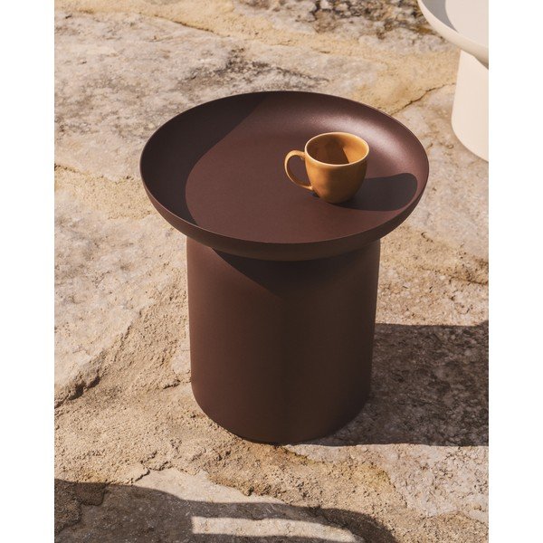 Kovový kulatý zahradní stolek ø 45 cm Arcola – Kave Home-image-1