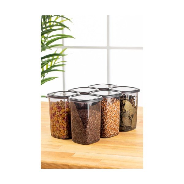 Plastové dózy v sadě 6 ks na potraviny Fresco – Hermia-image-1