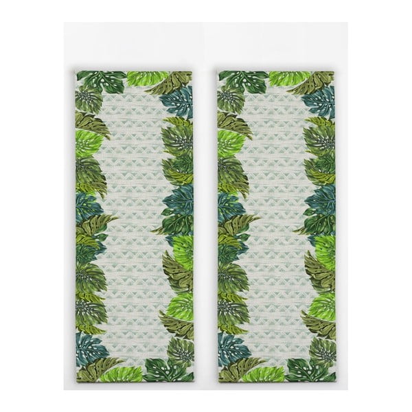 Sada 2 stolních běhounů s příměsí lnu Madre Selva Jungle-image-2