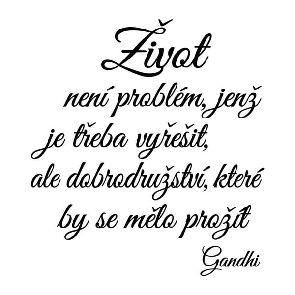 Samolepka na zeď s citátem Ambiance Gandhi Tajemství-image-2