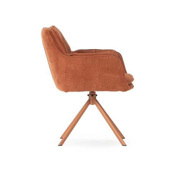 Čalouněná jídelní křesla v sadě 2 ks v terakotové barvě Keiko – Marckeric-image-3