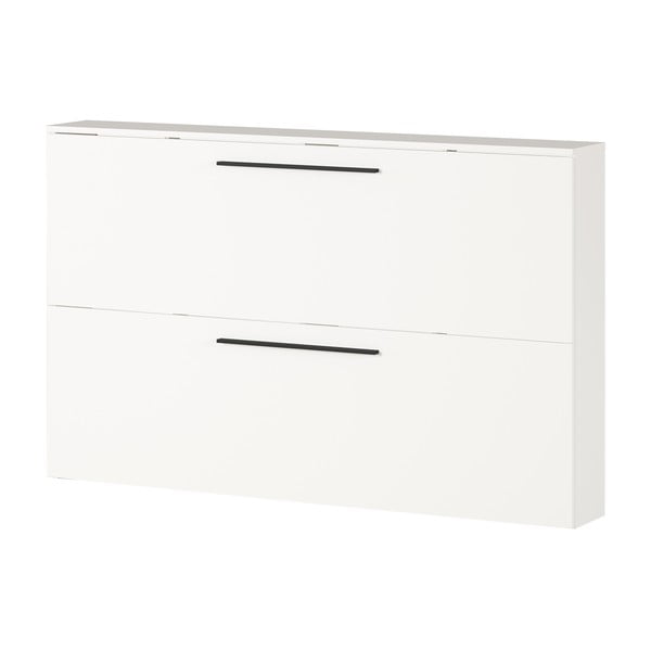 Bílý závěsný výklopný botník Utah - Germania-image-1