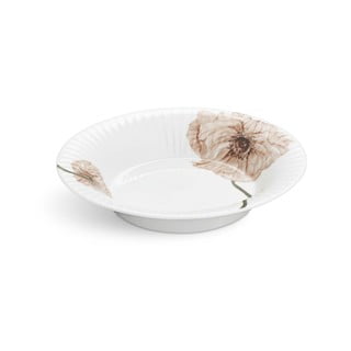 Bílý porcelánový hluboký talíř Kähler Design Hammershøi Poppy, ø 21 cm