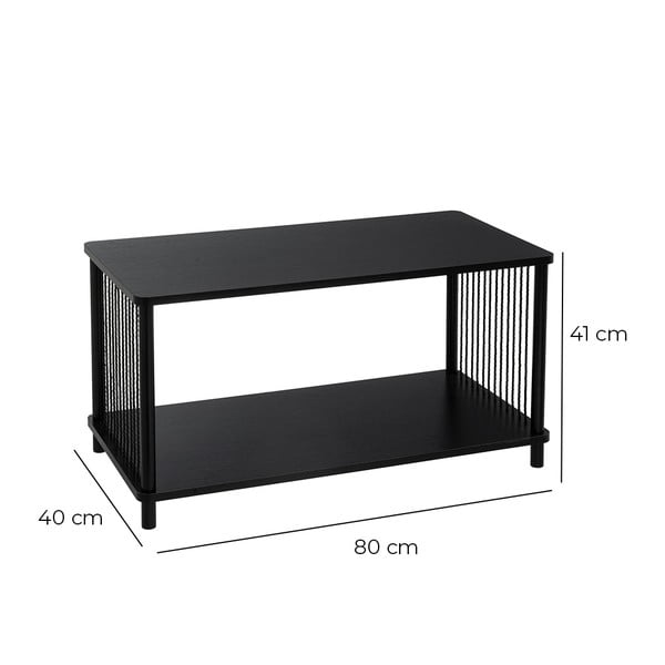Černý konferenční stolek 40x80 cm Manila – Casa Selección-image-2