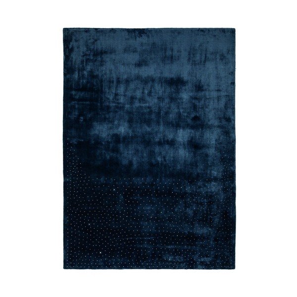 Tmavě modrý ručně tkaný koberec Flair Rugs Swarowski, 160 x 230 cm