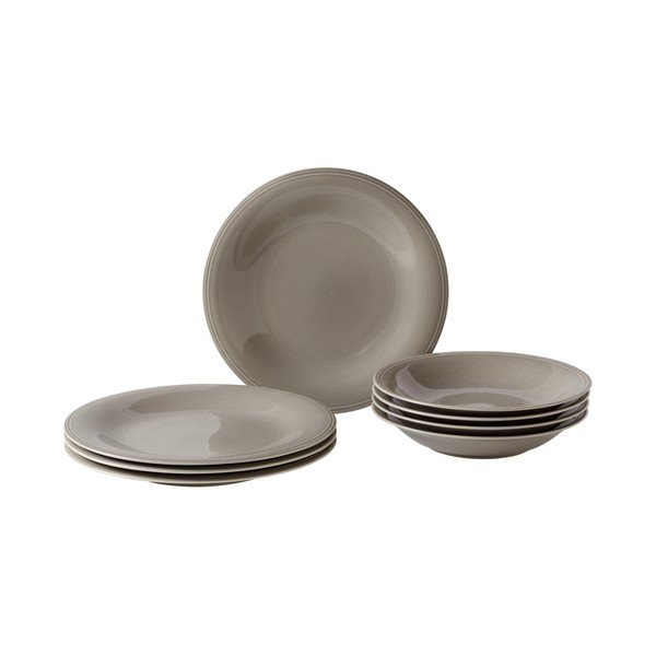 8dílná šedá porcelánová sada nádobí Like by Villeroy & Boch Group