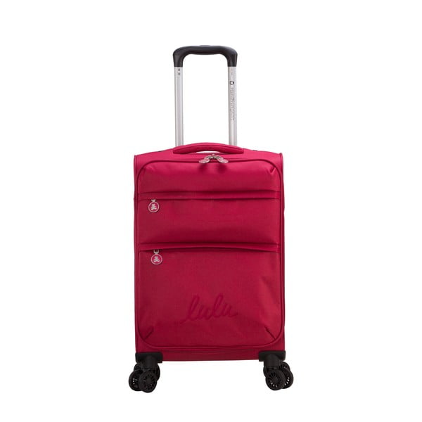 Vínově červené zavazadlo na 4 kolečkách Lulucastagnette Luciana, 101 l
