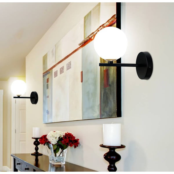 Černé nástěnné svítidlo Kama – Candellux Lighting-image-1