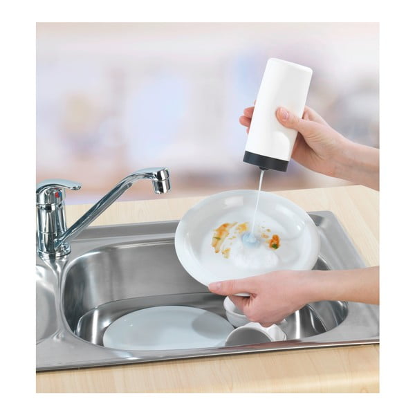 Bílý dávkovač na mycí prostředek Wenko Squeeze, 250 ml-image-3