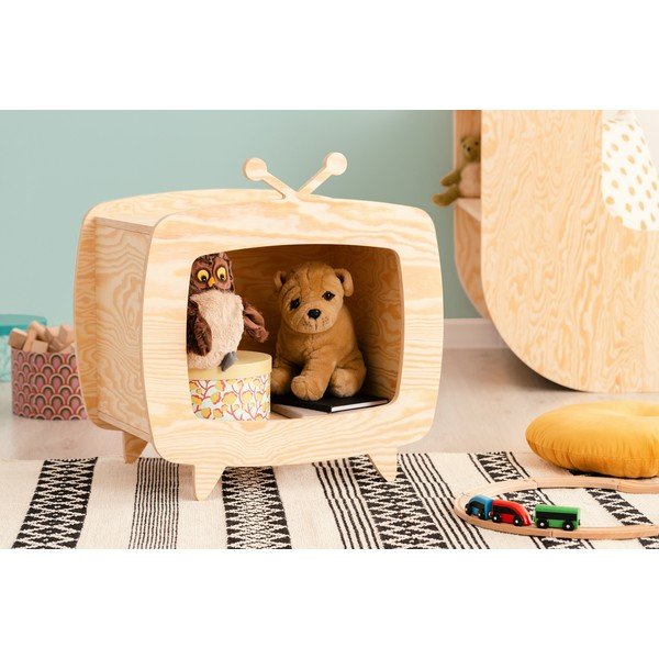 Dětská knihovna v dekoru borovice v přírodní barvě 90x60 cm - Adeko-image-1