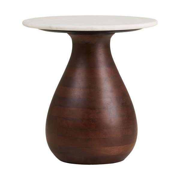 Kulatý odkládací stolek s mramorovou deskou  ø 40 cm Heide – House Nordic