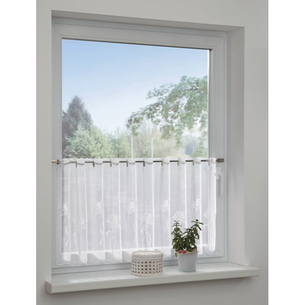 Bílá voálová záclona 140x48 cm Dandelion – Sehlbach-image-1