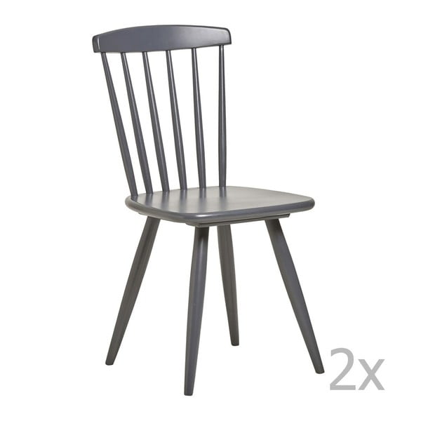 Sada 2 šedých jídelních židlí Marckeric Jade