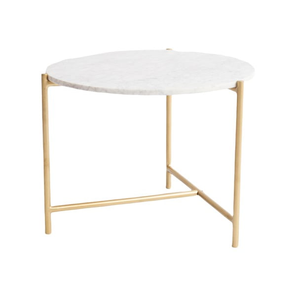 Bílý mramorový kulatý konferenční stolek ø 50 cm Morgans – Really Nice Things