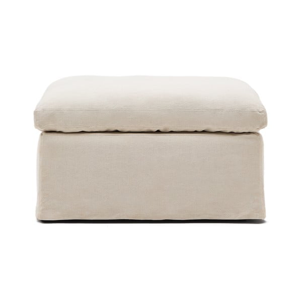 Béžová lněná podnožka Zenira – Kave Home