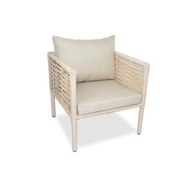 Krémový zahradní lounge set z umělého ratanu pro 4 Newyork 160 – Floriane Garden-image-2