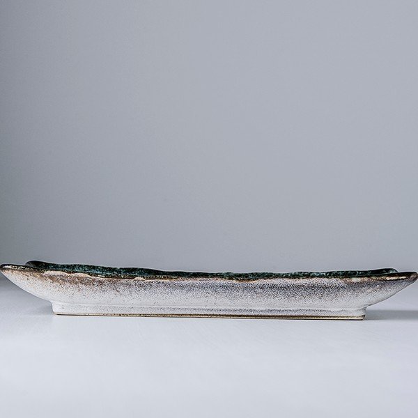 Modrý keramický servírovací talíř MIJ Sky, 29 x 12 cm-image-1