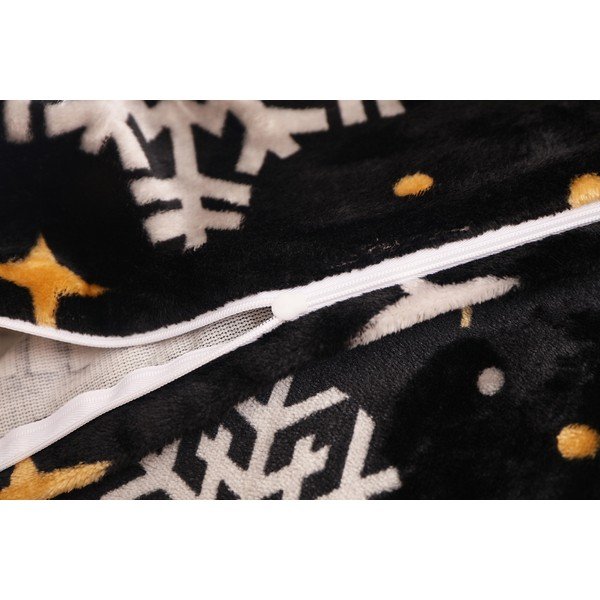 Černé povlečení na jednolůžko z mikroplyše 140x200 cm – My House-image-3