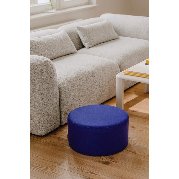 Modrý vlněný taburet Folk – noo.ma-image-3