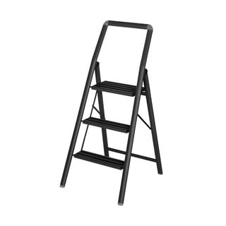 Černé schůdky Wenko Compact, výška 114,5 cm