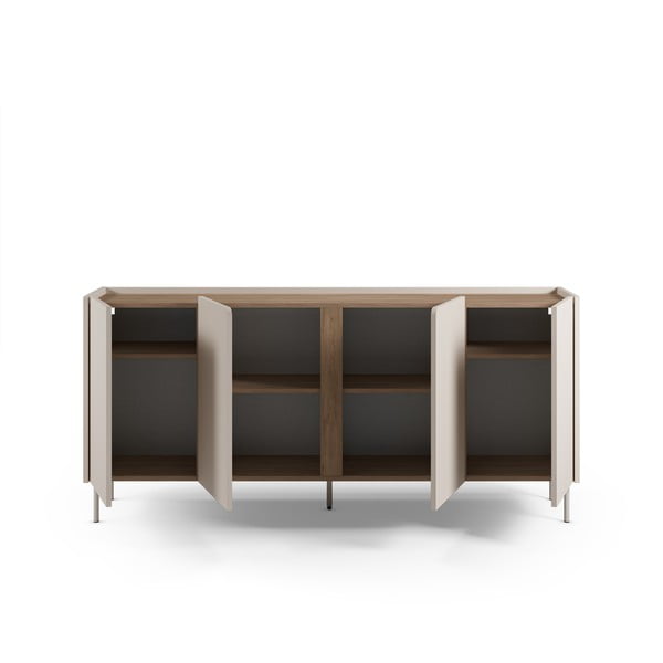 Komoda v dekoru dubu v krémovo-přírodní barvě 180x82x40 cm Lucile – Marckeric-image-3