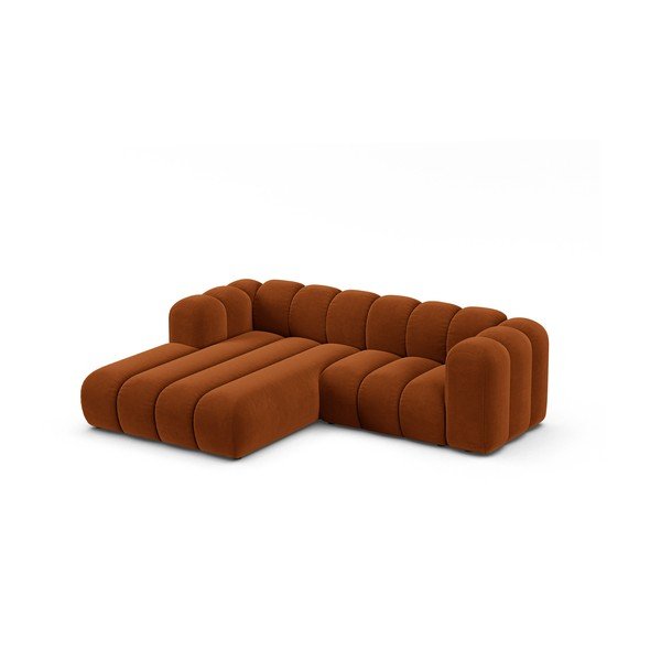 Oranžová rohová pohovka (levý roh) Lupine – Micadoni Home-image-1