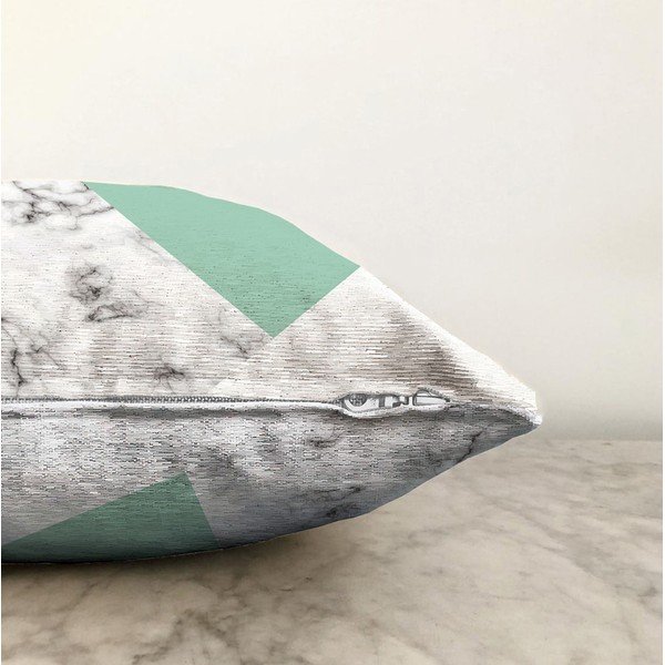 Zeleno-šedý povlak na polštář s příměsí bavlny Minimalist Cushion Covers Marble, 55 x 55 cm-image-1