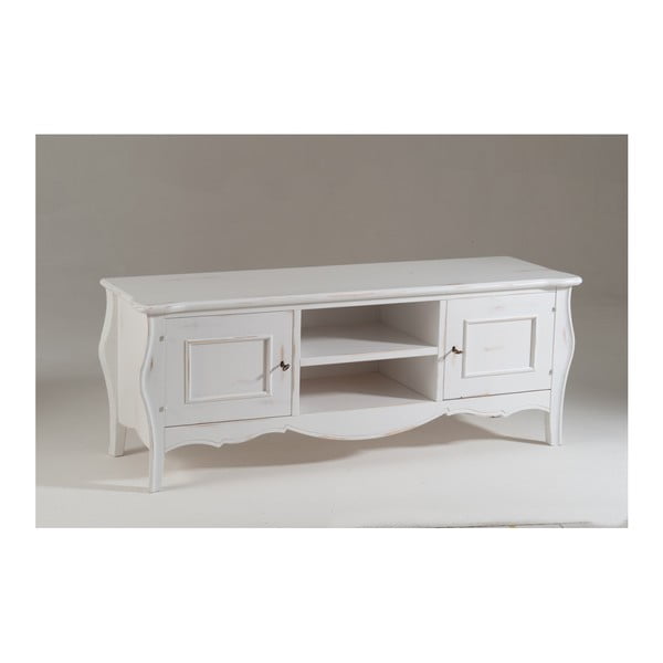 Bílý dřevěný TV stolek Castagnetti Chantal