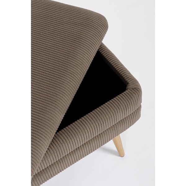 Taupe polstrovaná lavice Olga – Bizzotto-image-1