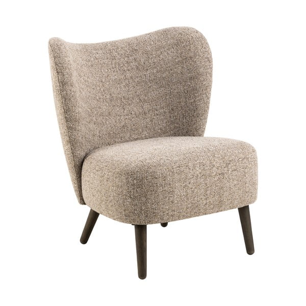 Béžové křeslo z textilie bouclé Elmont – Actona