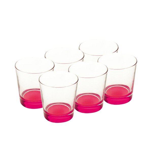 Sada skleniček 340 ml, růžové