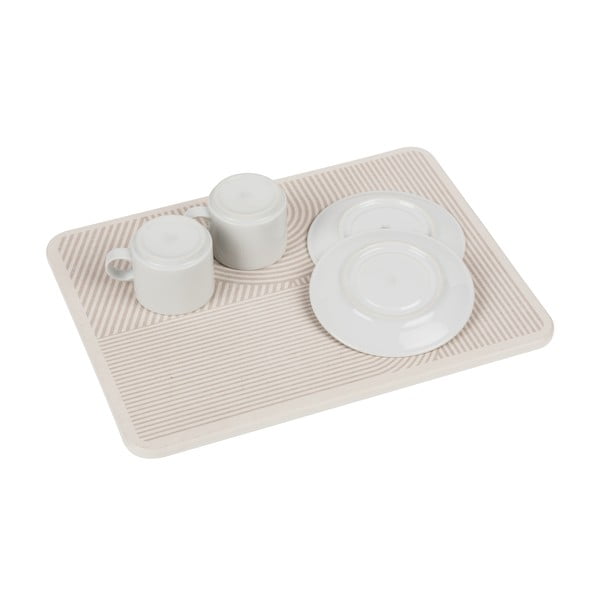 Béžová z křemeliny odkapávací podložka na nádobí 40x30 cm Damon – Wenko