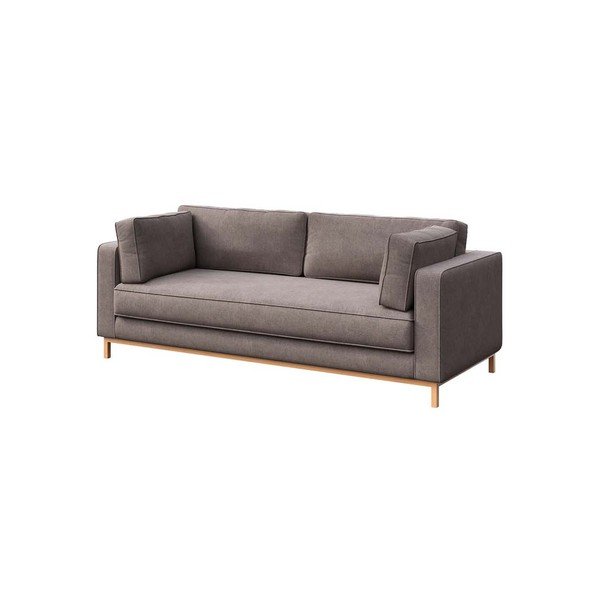 Světle hnědá sametová pohovka 222 cm Celerio – Ame Yens-image-3