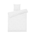 Bílé povlečení na jednolůžko z bavlněného perkálu 140x200 cm Daisy – JUNA