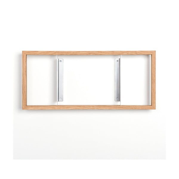 Knižní police z dubového dřeva das kleine b b2, výška 22 cm-image-2