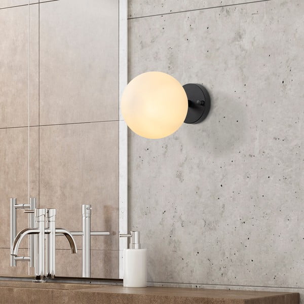 Černobílé nástěnné svítidlo ø 15 cm Atmaca – Opviq lights-image-1