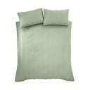 Zelené krepové povlečení na dvoulůžko/prodloužené 230x220 cm Heatset Wave – Catherine Lansfield