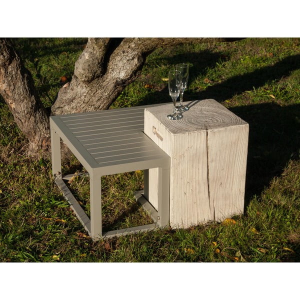 Bílý zahradní odkládací stolek Ezeis Ecotop, 35 x 35 cm-image-4