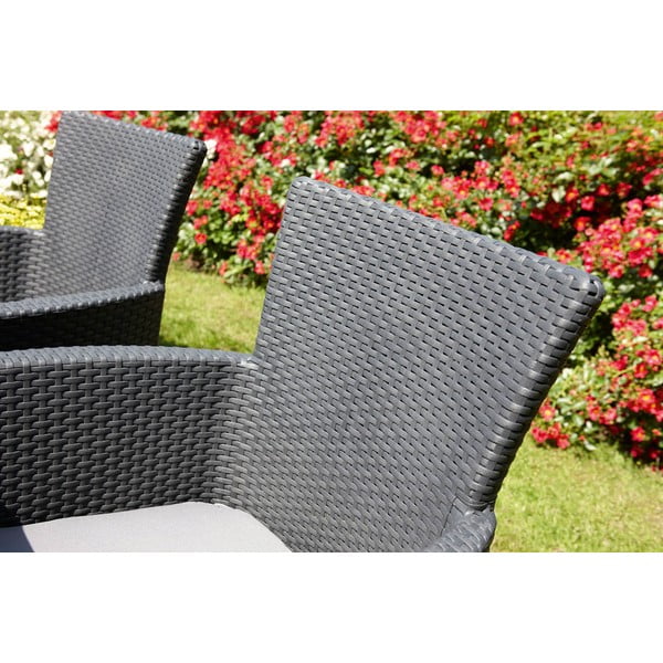 Tmavě šedé plastové zahradní křeslo Lowa – Keter-image-4
