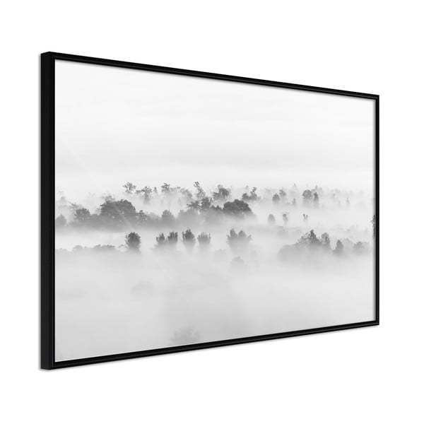Plakát v rámu Artgeist Fog Over the Forest, 30 x 20 cm