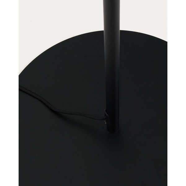 Bílá/černá stojací lampa se skleněným stínidlem (výška 165 cm) Brisia – Kave Home-image-3