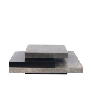 Černo-šedý konferenční stolek v dekoru kamene 90x90 cm Slate - TemaHome
