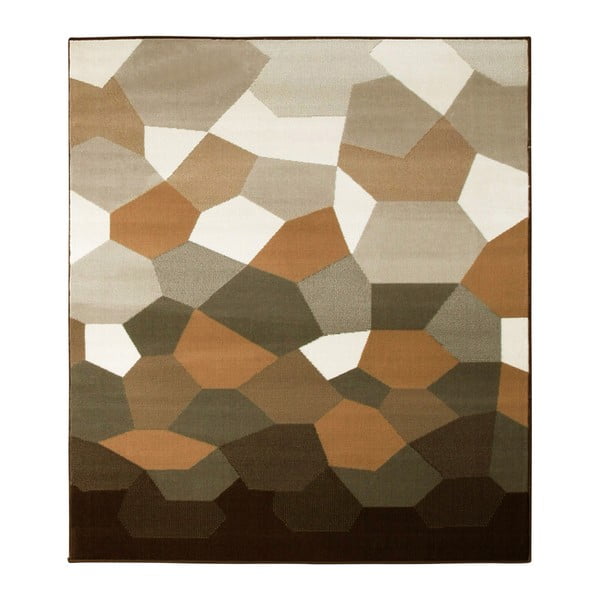 Hnědý koberec Prime Pile Abstract, 60x110 cm