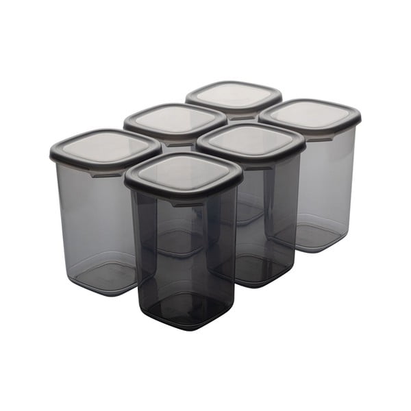 Plastové dózy v sadě 6 ks na potraviny Fresco – Hermia