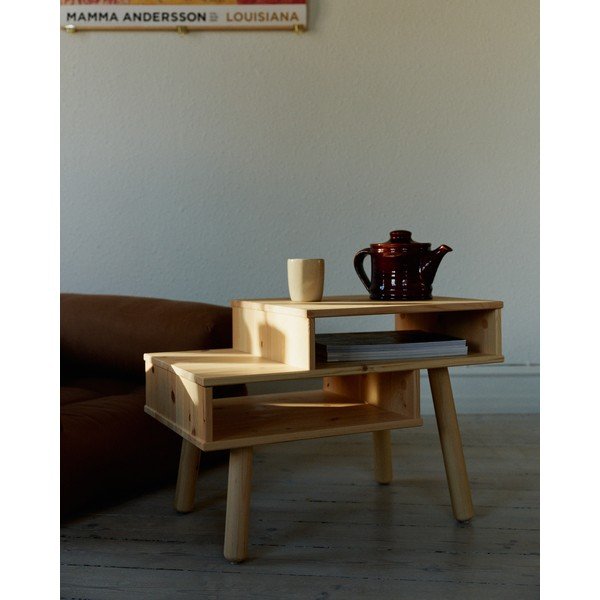 Konferenční stolek z borovicového dřeva v černé barvě Karup Design Hako-image-1