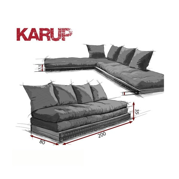 Variabilní pohovka Karup Chico Gray/Lime-image-4