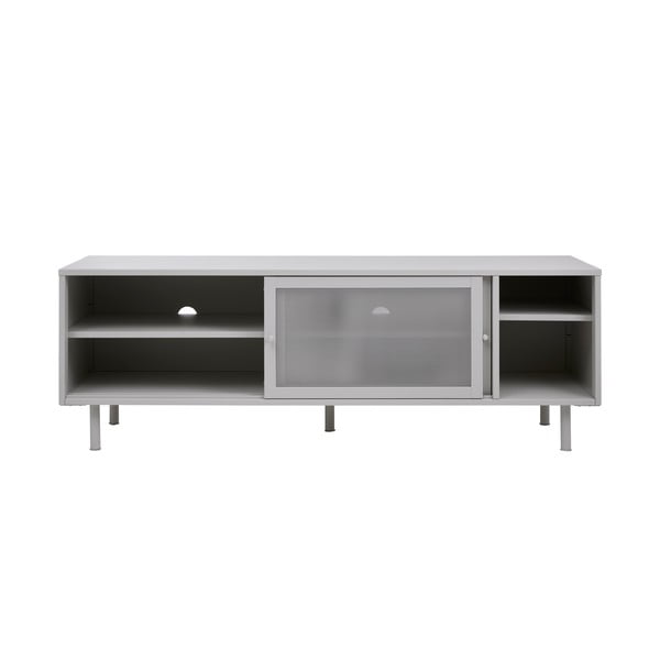 Šedý kovový TV stolek 160x55x45 cm Veep – Unique Furniture-image-4